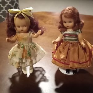 Vintage Nancy Ann Dolls 1950s Set of 2 "Blink or Sleeping" Eyes w/Stands